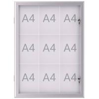 Maul Wissellijst MAULexcite Voor papierformaat: 9 x DIN A4 Tegen regen beschermde buitenruimte 6653908 Aluminium Zilver 1 stuk(s)