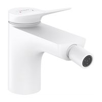 Hansgrohe Bidetmengkraan Vivenis met Trekwaste Mat Wit Hansgrohe Bidetmengkraan Vivenis met Trekwaste Mat Wit