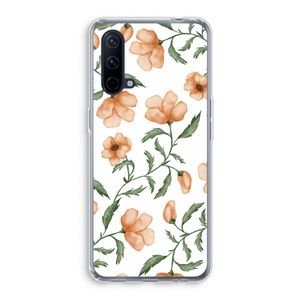 Peachy flowers: OnePlus Nord CE 5G Transparant Hoesje