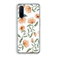 Peachy flowers: OnePlus Nord CE 5G Transparant Hoesje