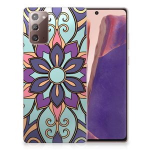 Samsung Note 20 TPU Case Purple Flower