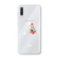 Pink Bouquet: Samsung Galaxy A70 Transparant Hoesje Pink Bouquet: Samsung Galaxy A70 Transparant Hoesje