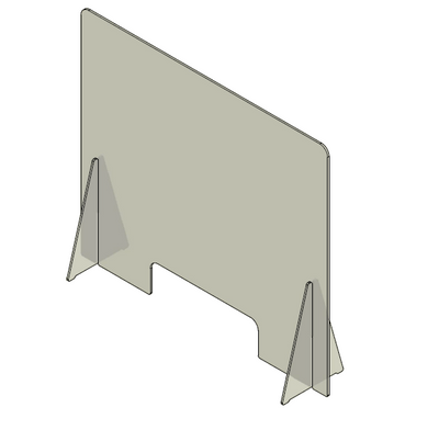 Kunststof kuchschot 600x700mm