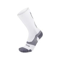 2XU Vectr Light Cushion Crew hardloopsokken White/Grey unisex