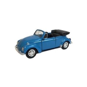 Speelgoed Volkswagen Kever blauwe cabrio auto 12 cm   -