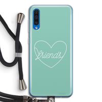 Friends heart pastel: Samsung Galaxy A50 Transparant Hoesje met koord