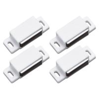 AMIG magneetsnapper/deurmagneet - 4 stuks - wit - 4.3 x 1.45 x 1,2 cm - 3 kg - thumbnail