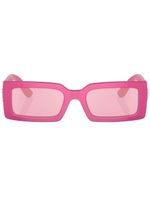 Dolce & Gabbana Eyewear lunettes de soleil à plaque logo - Rose