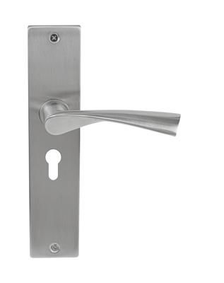 Deurklink Quadro massief op langschild PC55