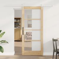 Schuifdeur met Hardware Set 78x202 cm Massief Hout