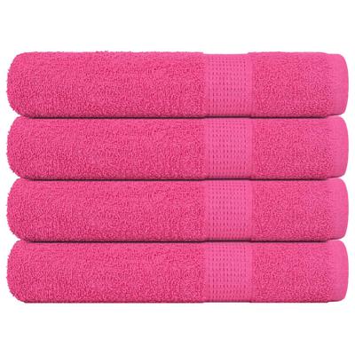 VidaXL Handdoeken 4 st 100x200 cm 360 g/m² 100% katoen roze
