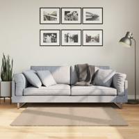 VidaXL Vloerkleed huarte laagpolig zacht wasbaar 120x120cm zandkleurig