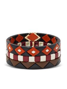 Roxanne Assoulin bracelets The Palazzo (lot de trois) - Rouge