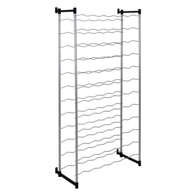 Metaltex bardolino flessenrek voor 72 flessen 59x26x124 cm zilver/zwart