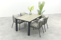 Sara/Nola tuinset 160x90 cm. - Antraciet/Houtlook Sara/Nola tuinset 160x90 cm. - Antraciet/Houtlook