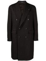 Tagliatore manteau croisé à motif de chevrons - Noir