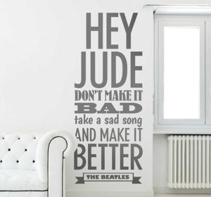 Sticker songtekst Hey Jude Beatles