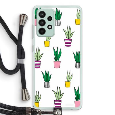 Sanseveria: Samsung Galaxy A52s 5G Transparant Hoesje met koord
