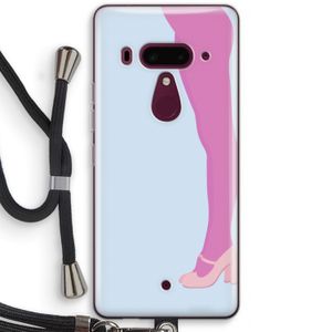 Pink panty: HTC U12+ Transparant Hoesje met koord