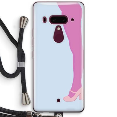 Pink panty: HTC U12+ Transparant Hoesje met koord