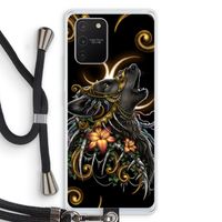 Huilende Wolf: Samsung Galaxy S10 Lite Transparant Hoesje met koord Huilende Wolf: Samsung Galaxy S10 Lite Transparant Hoesje met koord