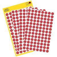 Avery-Zweckform 3010 Etiketten Ø 8 mm Papier Rood 416 stuk(s) Permanent hechtend Etiketten voor markeringspunten