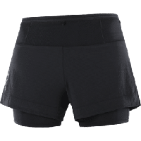 Salomon Sense aero 2in1 short women - ZWART - Dames