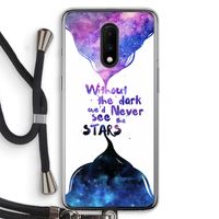 Stars quote: OnePlus 7 Transparant Hoesje met koord