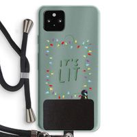 It's Lit: Pixel 5a 5G Transparant Hoesje met koord