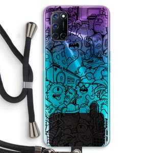 Vexx Black City : Oppo A92 Transparant Hoesje met koord