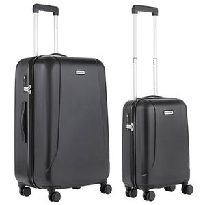 CarryOn Skyhopper Kofferset – TSA Handbagage + Reiskoffer 78cm – Dubbele wielen - Zwart