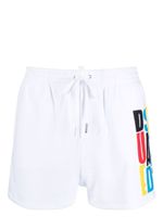 DSQUARED2 short de bain à logo imprimé - Blanc - thumbnail