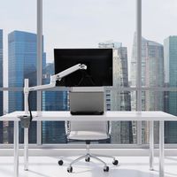 Ergotron LX Arm Tall Desk Mount Monitor-tafelbeugel 1-voudig 25,4 cm (10) - 81,3 cm (32) Wit In hoogte verstelbaar, Kantelbaar, Zwenkbaar, Roteerbaar - thumbnail