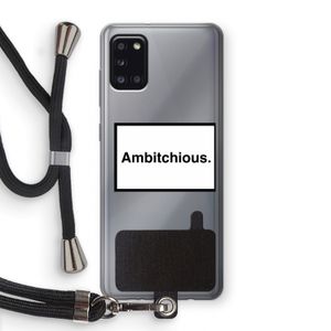 Ambitchious: Samsung Galaxy A31 Transparant Hoesje met koord