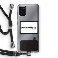 Ambitchious: Samsung Galaxy A31 Transparant Hoesje met koord