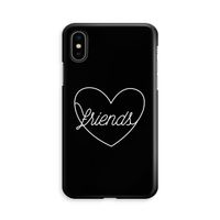 Friends heart black: iPhone X Volledig Geprint Hoesje