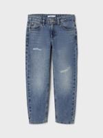 Name it zomer jeansbroek jongens - donker blauw - tapered fit - NkmSilas