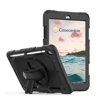 Casecentive Handstrap Pro Hardcase met handvat iPad 10.2 2021 (2019 / 2020) zwart - 8720153794534