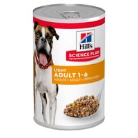 Hill&apos;s Adult Light nat hondenvoer blik 2 trays (24 x 370 g)