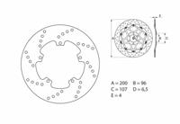 BREMBO Serie Oro remschijf, remschijven voor de moto, vast 68B40722