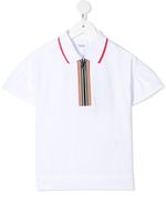 Burberry Kids polo à rayures - Blanc