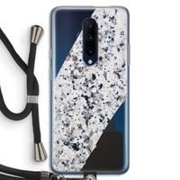 Gespikkelde marmer: OnePlus 7 Pro Transparant Hoesje met koord