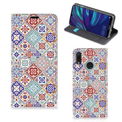 Huawei Y7 hoesje Y7 Pro (2019) | Standcase | Tiles Color Huawei Y7 hoesje Y7 Pro (2019) | Standcase | Tiles Color