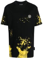 Plein Sport t-shirt à effet taches de peinture - Noir