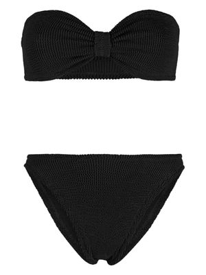 Hunza G bikini Jean à effet froissé - Noir