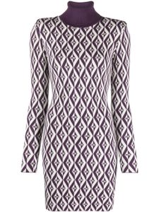 Elisabetta Franchi robe courte en maille - Violet