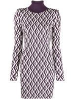 Elisabetta Franchi robe courte en maille - Violet - thumbnail