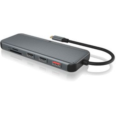 ICY BOX IB-DK4060-CPD notebook dock & poortreplicator Bedraad USB 3.2 Gen 1 (3.1 Gen 1) Type-C Zwart