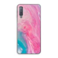 Roze explosie: Samsung Galaxy A7 (2018) Transparant Hoesje