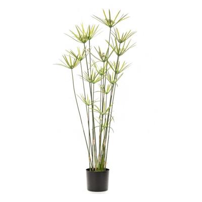 Cyperus 120 cm green kunstbloem zijde nepbloem - Emerald